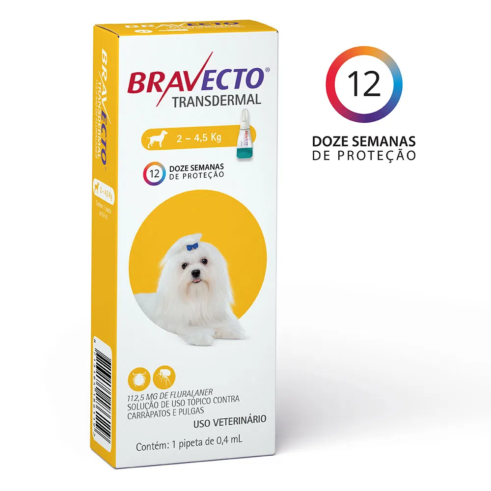Bravecto Transdermal 2,5 a 4,5 KG